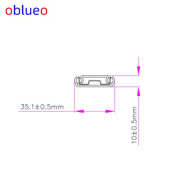 35mm width slide rail (Hinge style) - Image 4